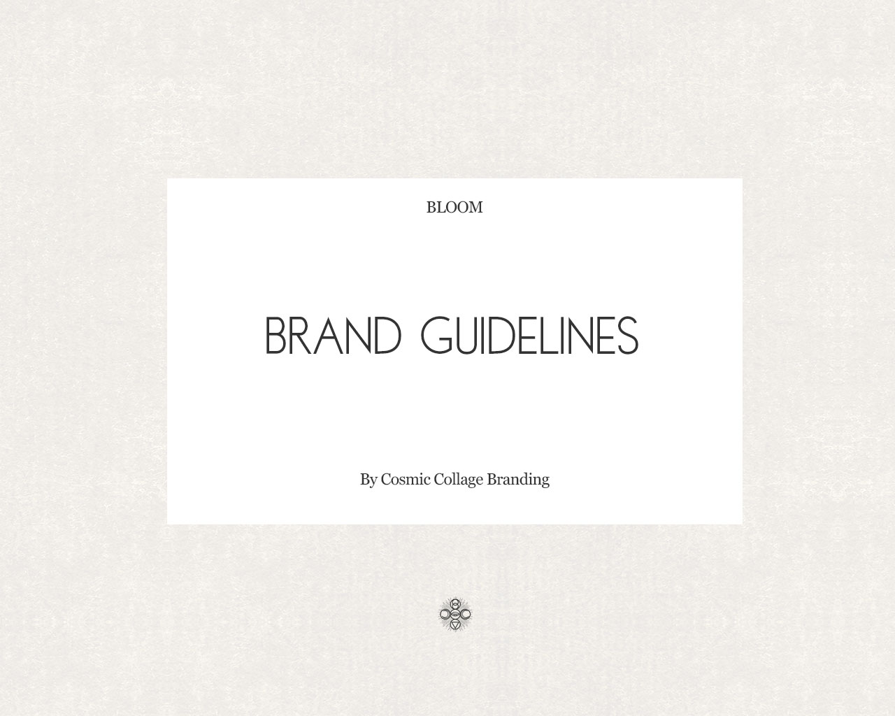 Bloom brand guidelines cover