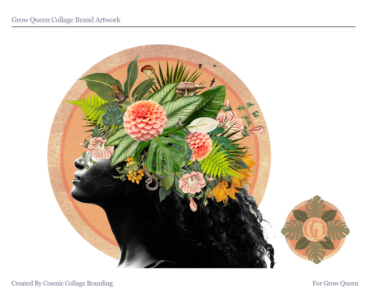 Grow Queen brand collage