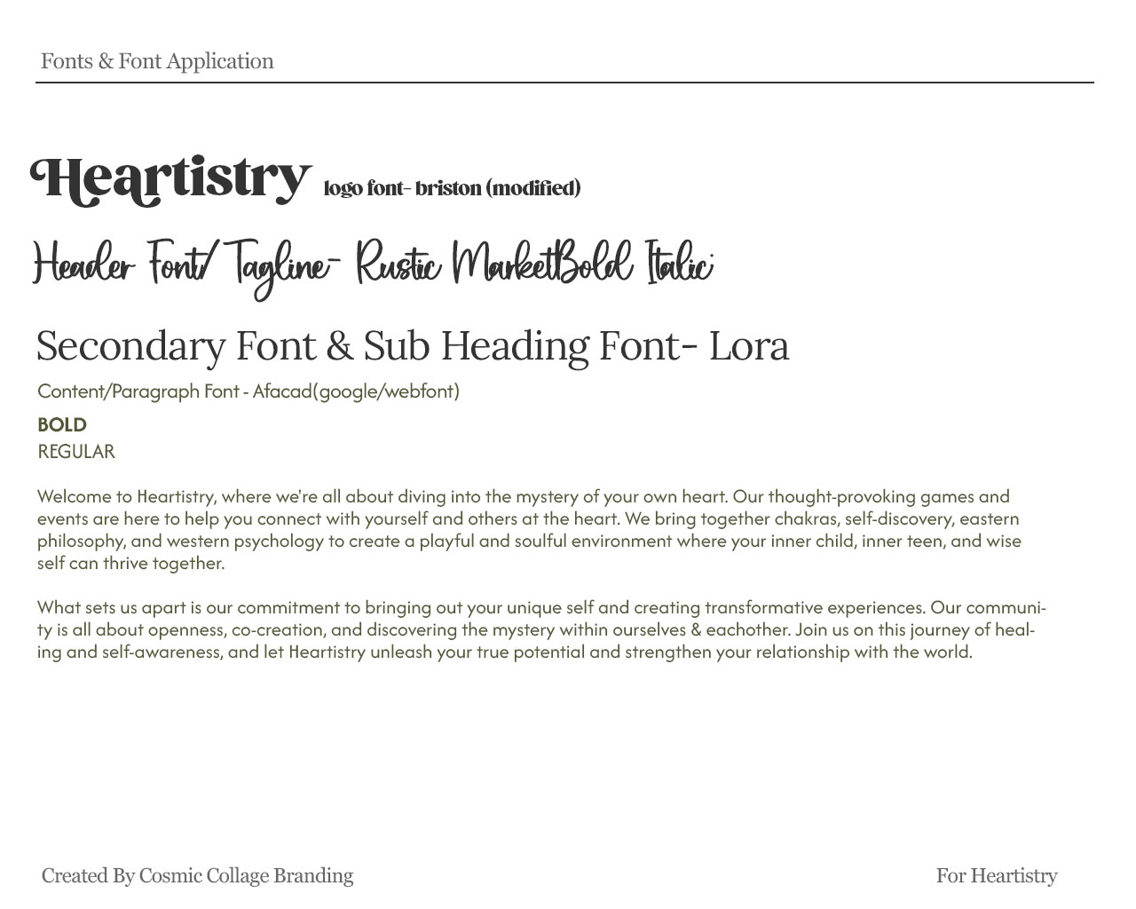 Heartistry fonts