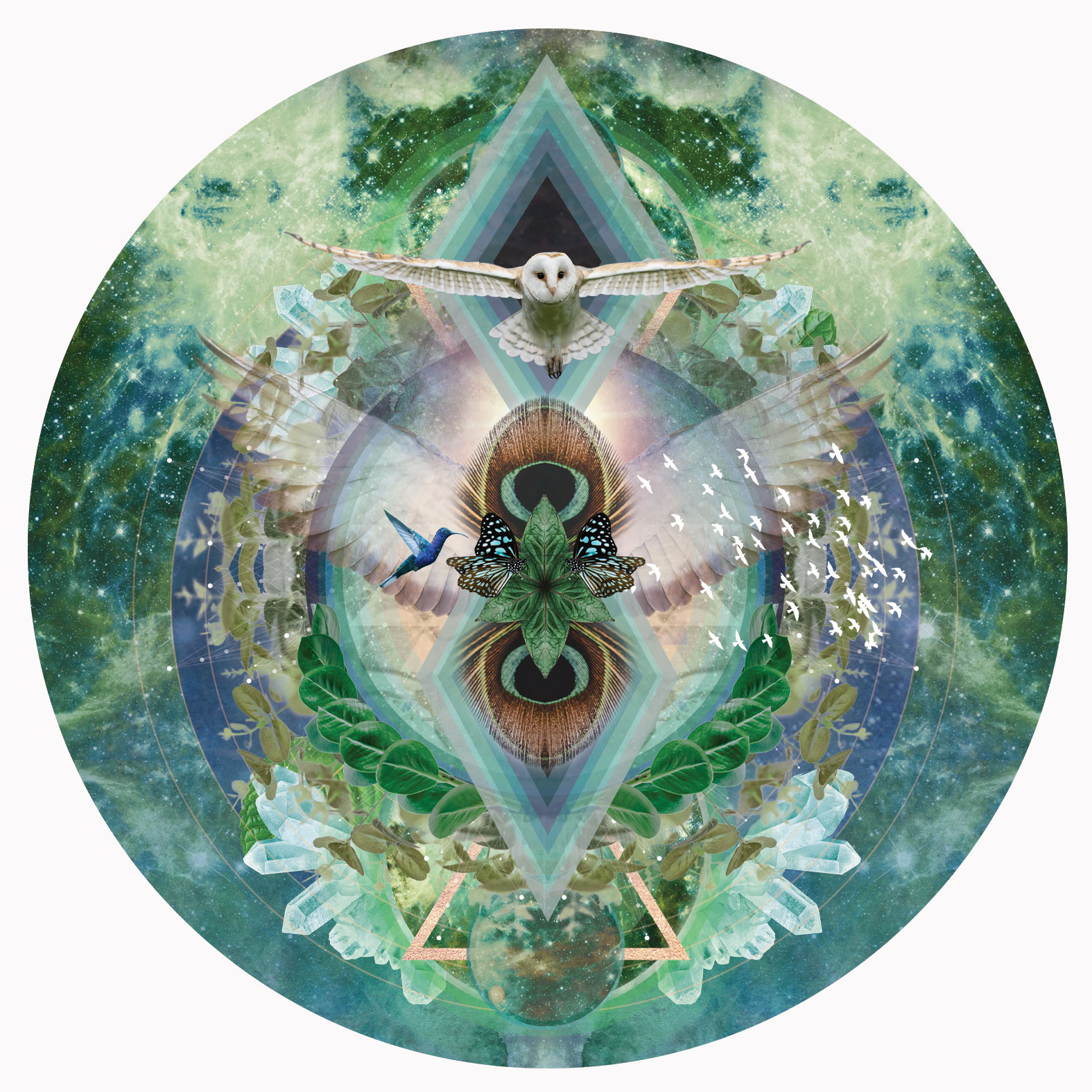 Just Breathe circle label