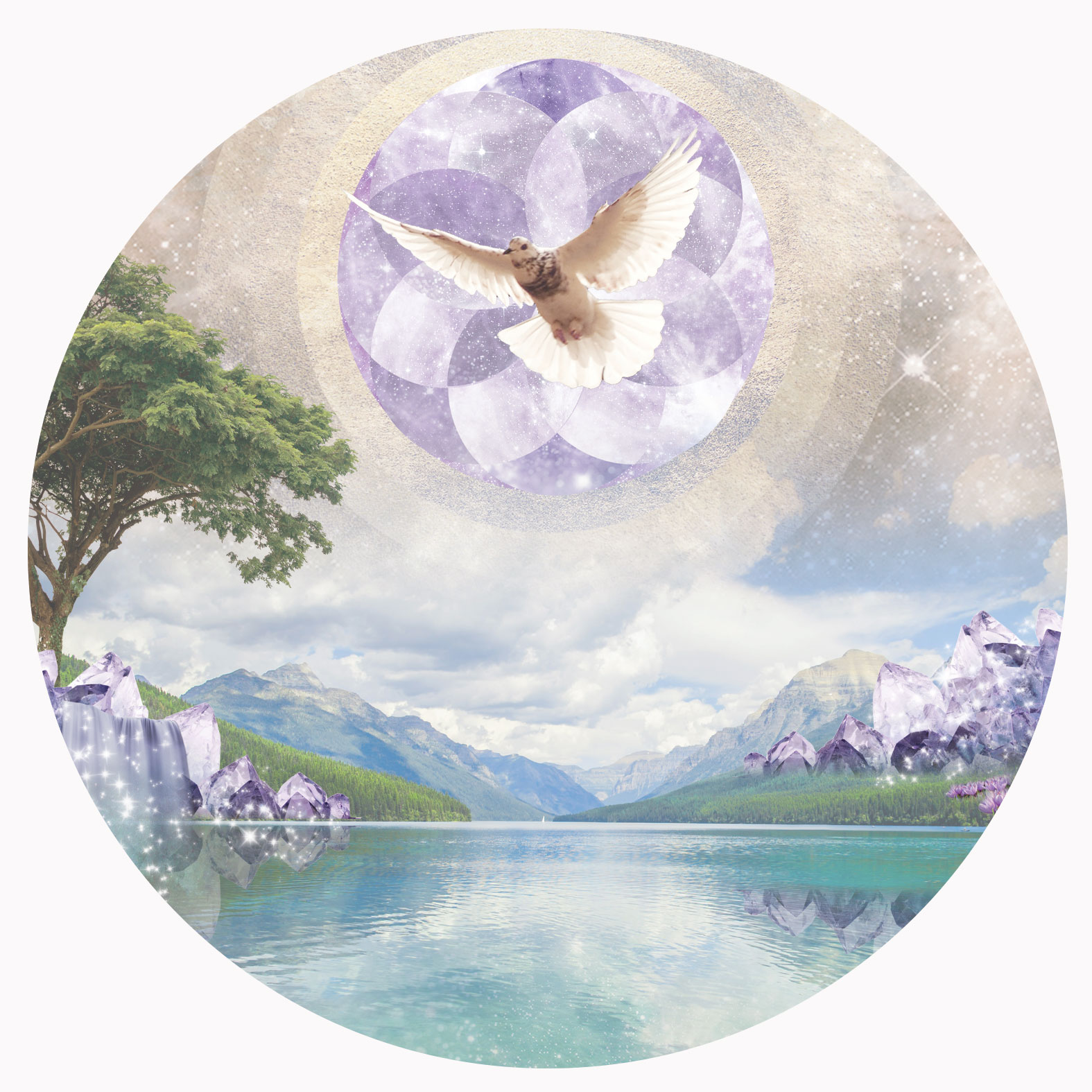Sacred Space circle label