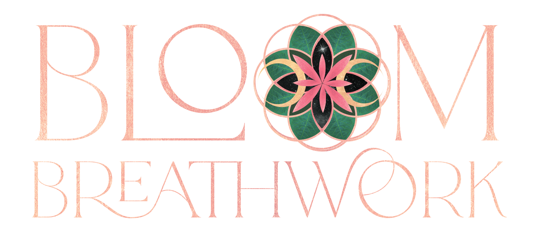 Bloom logo rose gold horizontal
