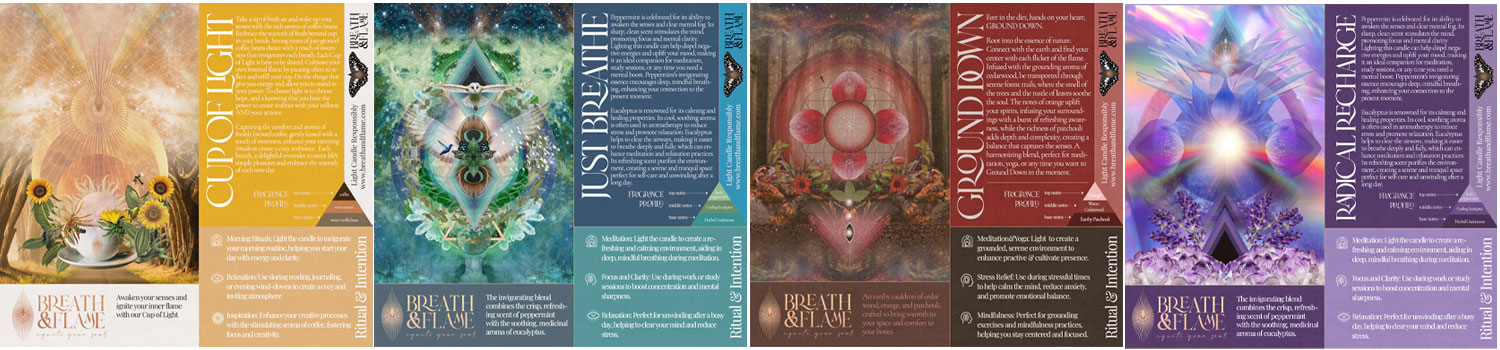 Redesigned Breath and Flame labels